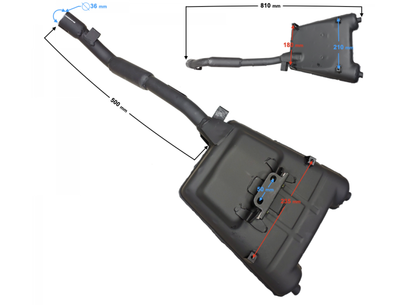 Muffler for Hyper 125, injection Muffler for Hyper 125, injection