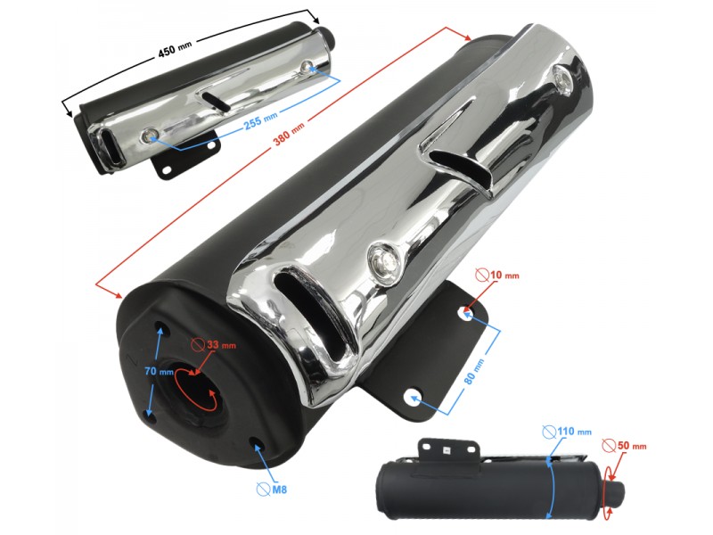 Muffler for Falcon 2T scooter Muffler for Falcon 2T scooter