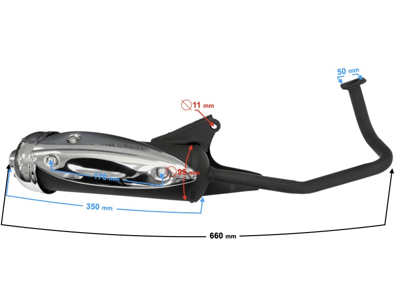 Muffler for 21 2 scooter