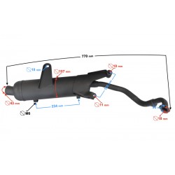Muffler for Falcon 125cc, injection Muffler for Falcon 125cc, injection