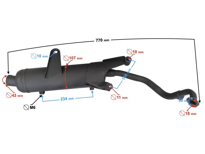 Muffler for Falcon 125cc, injection