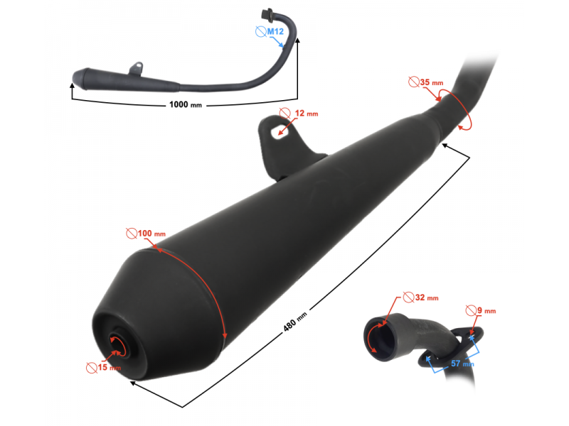 Muffler for Cafe Racer motorcycle