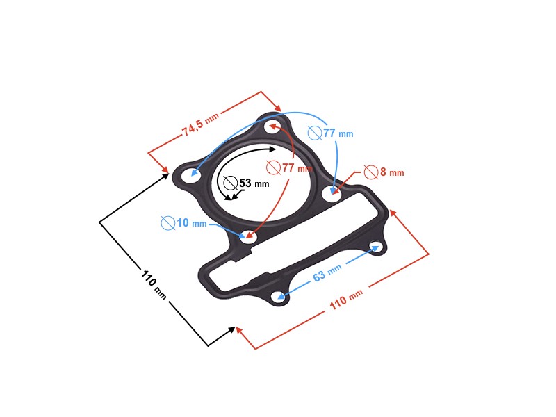 head seal 125cc for B-Max scooter