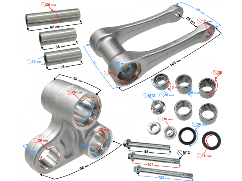 Rear suspension rocker kit NXT300