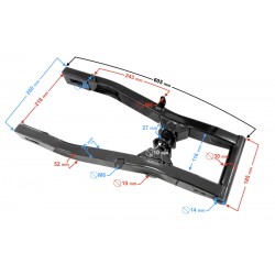 Rear suspension rocker arm for FR 2 moped