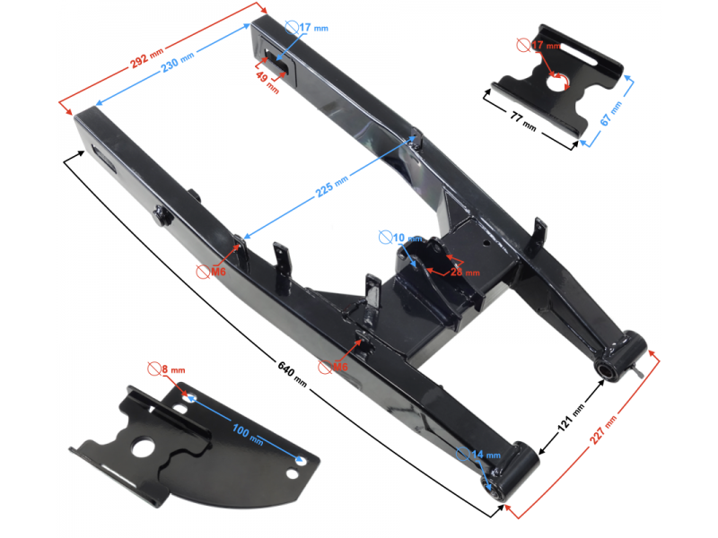 Rear swingarm GT 125