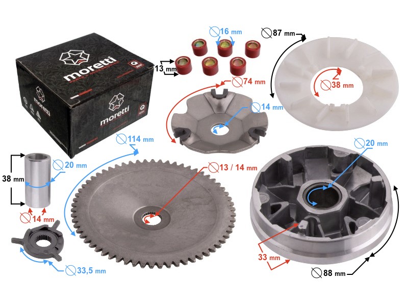 Moretti Variator for Huragan 5 scooter