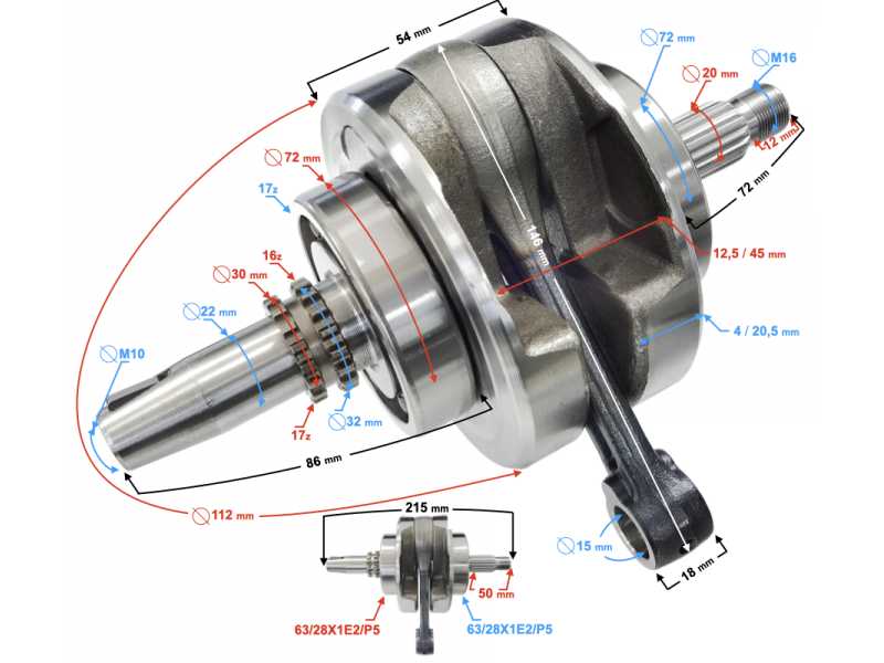 Crankshaft set NXT250 2021