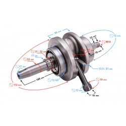 Crankshaft for Hyper 125 motorcycle