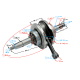 Crankshaft for Ranger Classic moped