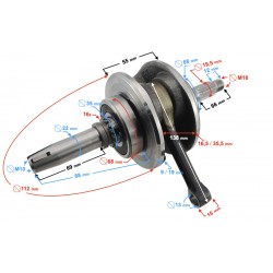 Crankshaft for Classic 125 motorcycle