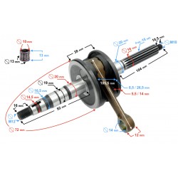 Crankshaft for Firefox scooter , 15 cutters