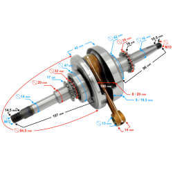 Crankshaft for 4T 50cc scooter Crankshaft for 4T 50cc scooter