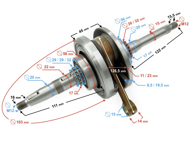 Crankshaft for B-Max scooter