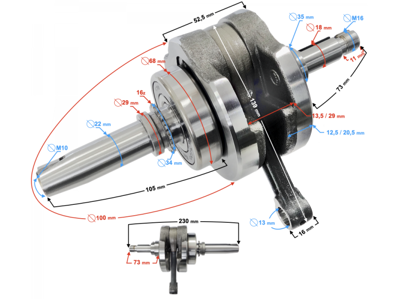 Crankshaft GT 125
