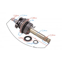 Kick starter shaft for Hyper 125