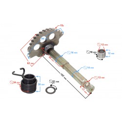 Kick starter shaft for B-Max scooter