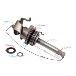 Kick starter shaft for Cafe Racer motorcycle
