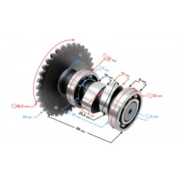 Camshaft for 80cc Huragan 5 scooter