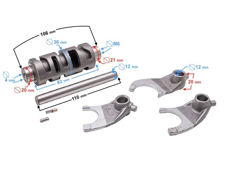 Gear selector for Hyper 125 motorcycle