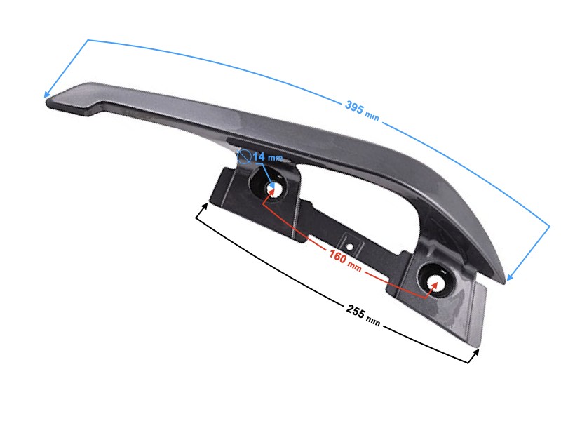 Bracket - left passenger handle, graphite, for B-Max scooter
