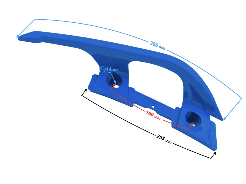 Bracket - left passenger handle , blue, for B-Max scooter