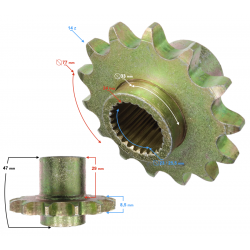 Drive sprocket ATV Mikilon 180 (H)