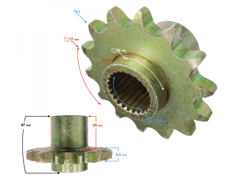 Drive sprocket ATV Mikilon 180 (H)