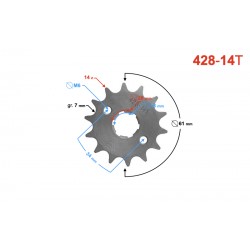 Drive sprocket Moretti 14/428 for TZ125