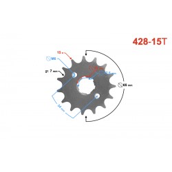 Drive sprocket Moretti 15/428 for TZ125