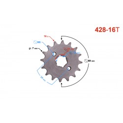 Power spocket Moretti 16/428 for TZ125