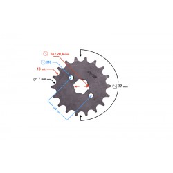 Drive sprocket Moretti 18/428 for TZ125