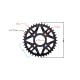 Rear sprocket 38/520 for Hyper 125