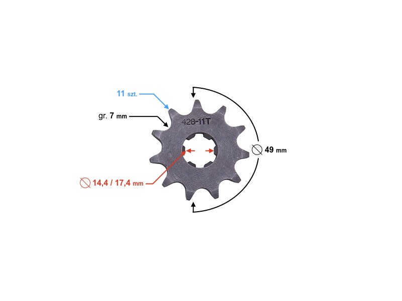 Drive sprocket Moretti 11/428