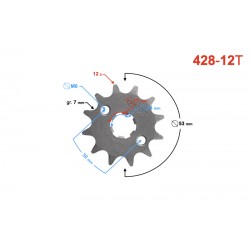 Drive sprocket Moretti 12/428
