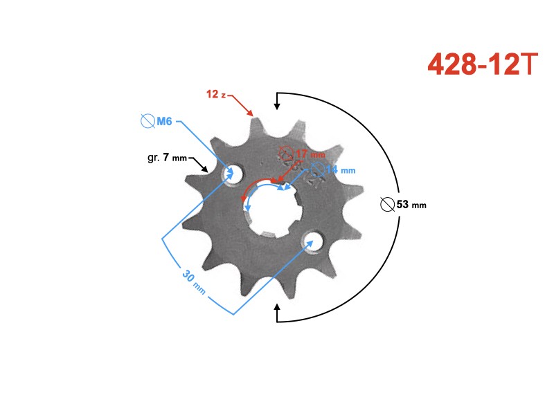 Drive sprocket Moretti 12/428
