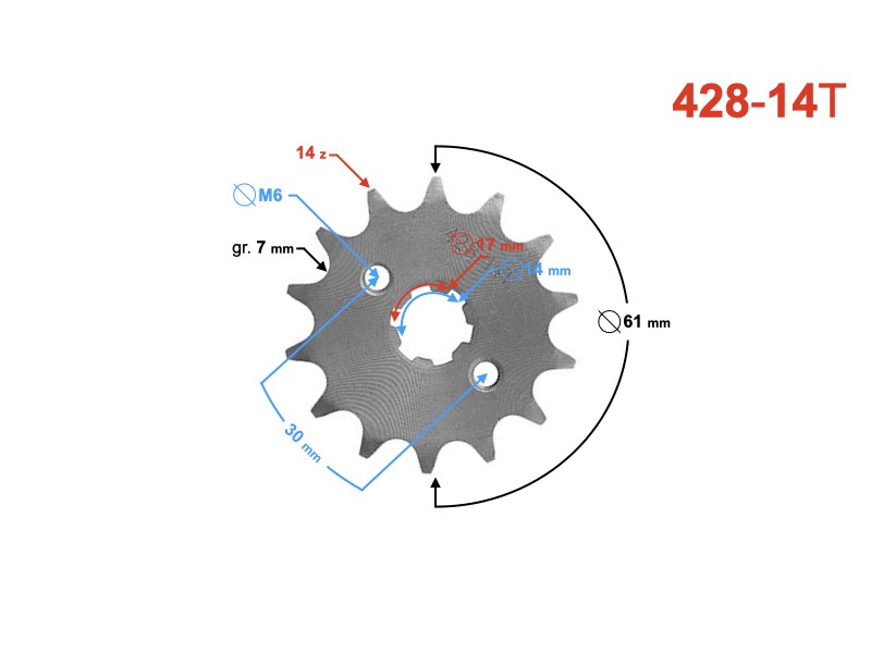 Drive sprocket Moretti 14/428