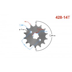 Drive sprocket Moretti 14/428