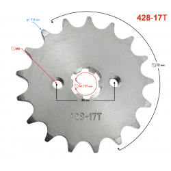 Drive sprocket Moretti 17/428
