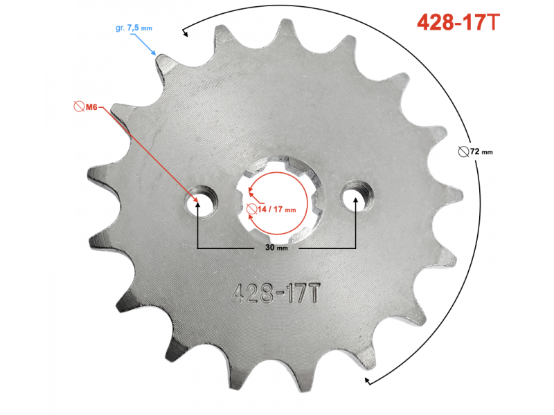 Drive sprocket Moretti 17/428