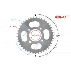 Sprocket, 41/428 for Sprint moped Sprocket, 41/428 for Sprint moped