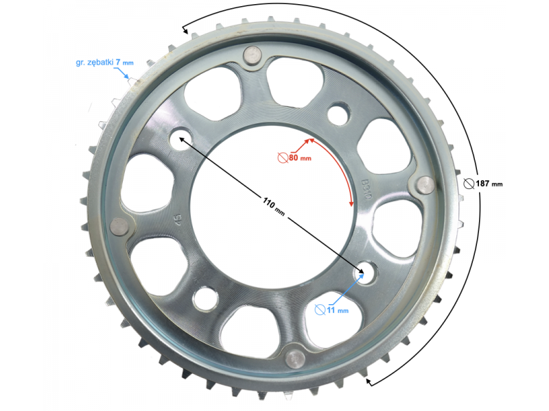 GT 125 rear sprocket
