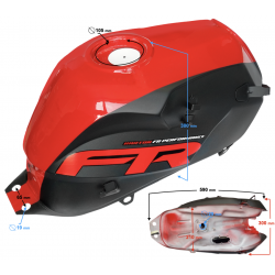 Red fuel tank for FR 2 moped