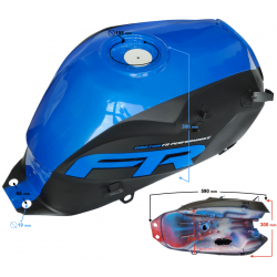 Blue fuel tank for FR 2 moped Blue fuel tank for FR 2 moped