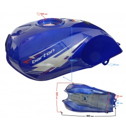 Blue fuel tank for Fighter 2 moped Blue fuel tank for Fighter 2 moped