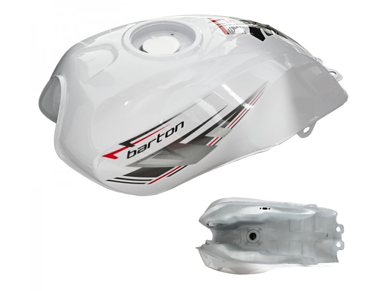 White fuel tank for Fighter 2 moped