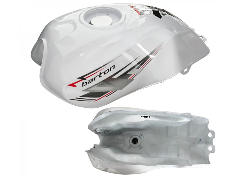 White fuel tank for Fighter 2 moped