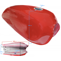 Red fuel tank for Ranger Classic moped Red fuel tank for Ranger Classic moped