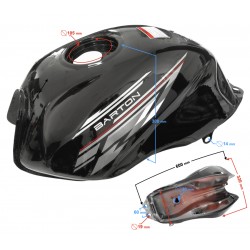 Black fuel tank for Sprint 2 moped