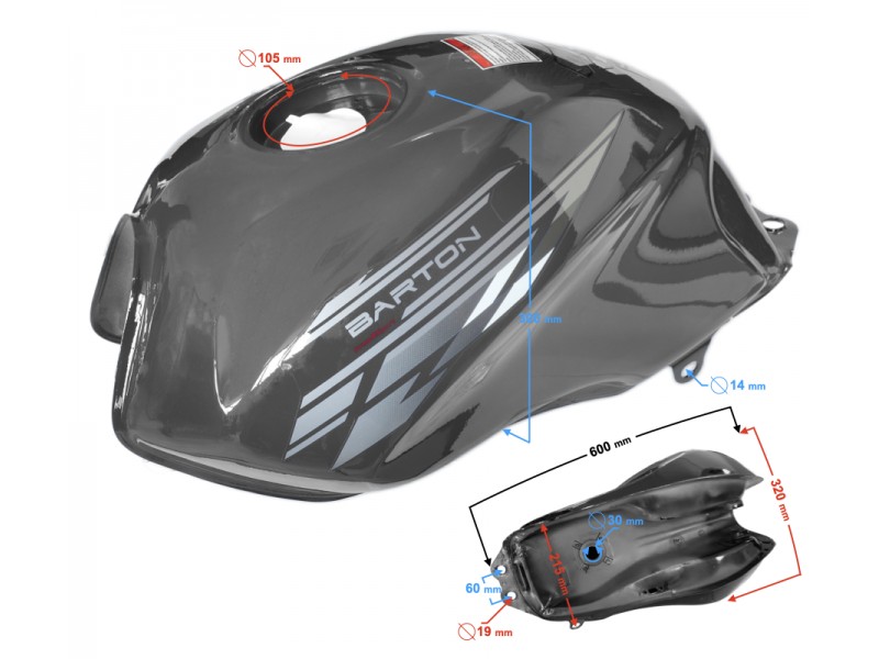 Graphite fuel tank for Sprint 2 moped